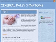 Tablet Screenshot of cerebralpalsysymptoms.org